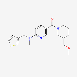 5-{[3-(methoxymethyl)-1-piperidinyl]carbonyl}-N-methyl-N-(3-thienylmethyl)-2-pyridinamine