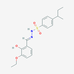 4-sec-butyl-N'-(3-ethoxy-2-hydroxybenzylidene)benzenesulfonohydrazide