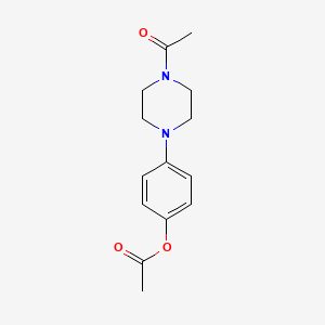 molecular formula C14H18N2O3 B601751 4-(4-Acetylpiperazin-1-yl)phenyl acetate CAS No. 133345-21-8