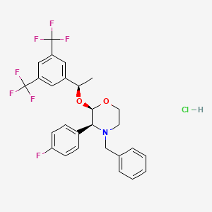 molecular formula C27H24F7NO2. HCl B601769 Aprepitant Impurity B Enantiomer HCl CAS No. 183901-47-5