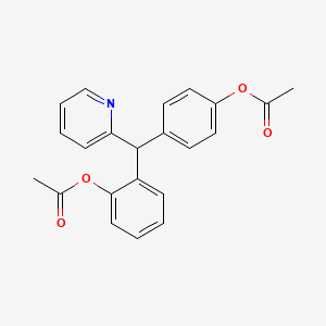 molecular formula C22H19NO4 B601775 2,4'-(吡啶-2-基亚甲基)二苯二乙酸酯 CAS No. 111664-35-8