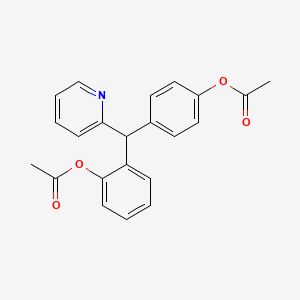 molecular formula C22H19NO4 B601775 2,4'-(Pyridin-2-ylmethylen)diphenyldiacetat CAS No. 111664-35-8