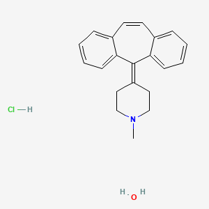 molecular formula C21H21N.HCl.H2O B601788 Cyproheptadine hydrochloride monohydrate CAS No. 6032-06-0