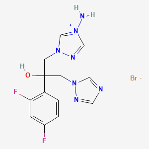 molecular formula C13H14F2N7O. Br B601796 4-Amino Fluconazole Bromide CAS No. 150168-54-0