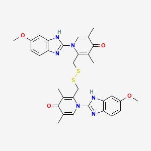 B601799 2,2'-(Disulfanediylbis(methylene))bis(1-(5-methoxy-1H-benzo[d]imidazol-2-yl)-3,5-dimethylpyridin-4(1H)-one) CAS No. 1803449-02-6