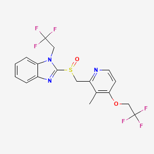 molecular formula C18H15F6N3O2S B601804 Lansoprazole N-trifuoroethyl impurity CAS No. 1187926-84-6