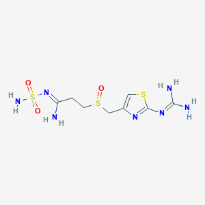 B601810 3-[2-(Diaminomethyleneamino)-1,3-thiazol-4-ylmethylsulphinyl]-N-sulphamoylpropanamidine CAS No. 90237-03-9