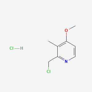 molecular formula C8H11Cl2NO B601813 2-(氯甲基)-4-甲氧基-3-甲基吡啶盐酸盐 CAS No. 86604-74-2