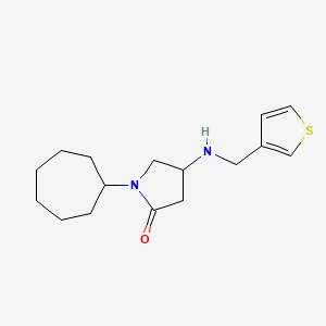 1-Cycloheptyl-4-(thiophen-3-ylmethylamino)pyrrolidin-2-one