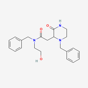 N-benzyl-2-(1-benzyl-3-oxo-2-piperazinyl)-N-(2-hydroxyethyl)acetamide