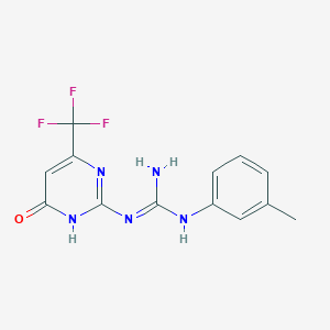 N-(3-methylphenyl)-N'-[6-oxo-4-(trifluoromethyl)-1,6-dihydro-2-pyrimidinyl]guanidine