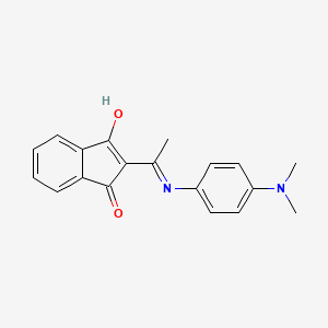 2-(1-{[4-(dimethylamino)phenyl]amino}ethylidene)-2,3-dihydro-1H-indene-1,3-dione