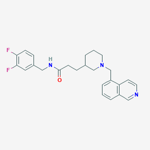 N-(3,4-difluorobenzyl)-3-[1-(5-isoquinolinylmethyl)-3-piperidinyl]propanamide