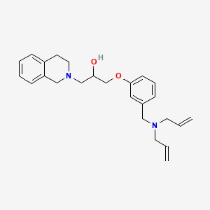 molecular formula C25H32N2O2 B6018452 1-[3-[[bis(prop-2-enyl)amino]methyl]phenoxy]-3-(3,4-dihydro-1H-isoquinolin-2-yl)propan-2-ol 