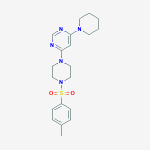 molecular formula C20H27N5O2S B6018460 4-{4-[(4-methylphenyl)sulfonyl]-1-piperazinyl}-6-(1-piperidinyl)pyrimidine 