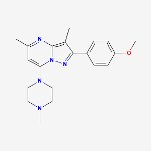 2-(4-Methoxyphenyl)-3,5-dimethyl-7-(4-methylpiperazin-1-yl)pyrazolo[1,5-a]pyrimidine