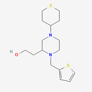 2-[4-(Thian-4-yl)-1-(thiophen-2-ylmethyl)piperazin-2-yl]ethanol