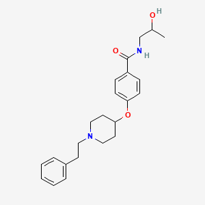 N-(2-hydroxypropyl)-4-{[1-(2-phenylethyl)-4-piperidinyl]oxy}benzamide