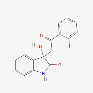 3-hydroxy-3-[2-(2-methylphenyl)-2-oxoethyl]-1,3-dihydro-2H-indol-2-one