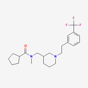 N-methyl-N-[(1-{2-[3-(trifluoromethyl)phenyl]ethyl}-3-piperidinyl)methyl]cyclopentanecarboxamide