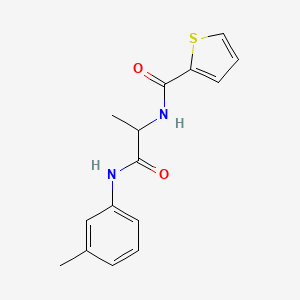 molecular formula C15H16N2O2S B6018521 N-{1-methyl-2-[(3-methylphenyl)amino]-2-oxoethyl}-2-thiophenecarboxamide 