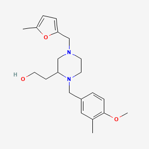 2-{1-(4-methoxy-3-methylbenzyl)-4-[(5-methyl-2-furyl)methyl]-2-piperazinyl}ethanol