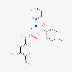 molecular formula C23H24N2O5S B6018567 N~1~-(3,4-dimethoxyphenyl)-N~2~-[(4-methylphenyl)sulfonyl]-N~2~-phenylglycinamide 