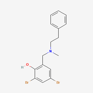 2,4-dibromo-6-{[methyl(2-phenylethyl)amino]methyl}phenol