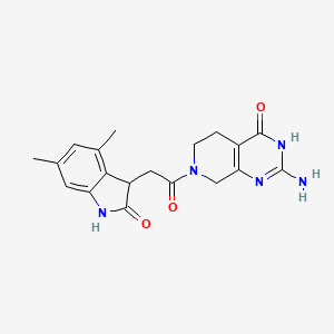 2-amino-7-[(4,6-dimethyl-2-oxo-2,3-dihydro-1H-indol-3-yl)acetyl]-5,6,7,8-tetrahydropyrido[3,4-d]pyrimidin-4(3H)-one