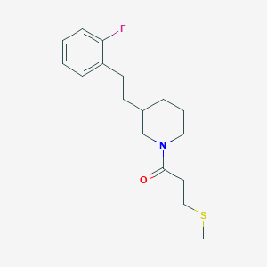 molecular formula C17H24FNOS B6018598 3-[2-(2-fluorophenyl)ethyl]-1-[3-(methylthio)propanoyl]piperidine 