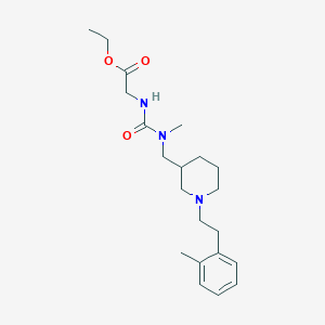 molecular formula C21H33N3O3 B6018606 ethyl N-{[methyl({1-[2-(2-methylphenyl)ethyl]-3-piperidinyl}methyl)amino]carbonyl}glycinate 