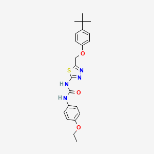 molecular formula C22H26N4O3S B6018612 N-{5-[(4-tert-butylphenoxy)methyl]-1,3,4-thiadiazol-2-yl}-N'-(4-ethoxyphenyl)urea 