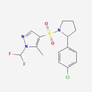 4-{[2-(4-chlorophenyl)-1-pyrrolidinyl]sulfonyl}-1-(difluoromethyl)-5-methyl-1H-pyrazole