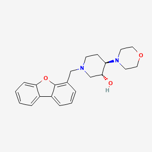 (3R,4R)-1-(dibenzofuran-4-ylmethyl)-4-morpholin-4-ylpiperidin-3-ol