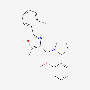 4-{[2-(2-methoxyphenyl)-1-pyrrolidinyl]methyl}-5-methyl-2-(2-methylphenyl)-1,3-oxazole