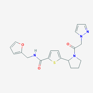 N-(2-furylmethyl)-5-[1-(1H-pyrazol-1-ylacetyl)-2-pyrrolidinyl]-2-thiophenecarboxamide