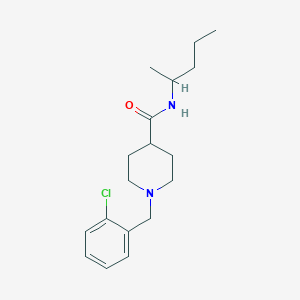 molecular formula C18H27ClN2O B6018694 1-(2-chlorobenzyl)-N-(1-methylbutyl)-4-piperidinecarboxamide 