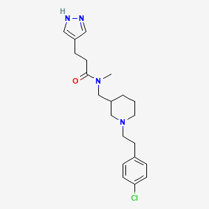 N-({1-[2-(4-chlorophenyl)ethyl]-3-piperidinyl}methyl)-N-methyl-3-(1H-pyrazol-4-yl)propanamide