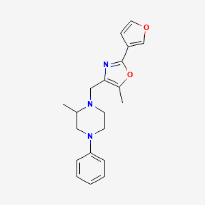 molecular formula C20H23N3O2 B6018762 1-{[2-(3-furyl)-5-methyl-1,3-oxazol-4-yl]methyl}-2-methyl-4-phenylpiperazine 