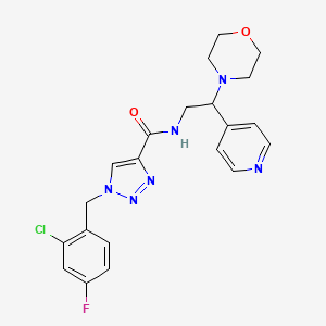 1-[(2-chloro-4-fluorophenyl)methyl]-N-(2-morpholin-4-yl-2-pyridin-4-ylethyl)triazole-4-carboxamide