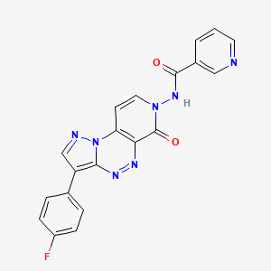 N-[3-(4-fluorophenyl)-6-oxopyrazolo[5,1-c]pyrido[4,3-e][1,2,4]triazin-7(6H)-yl]nicotinamide