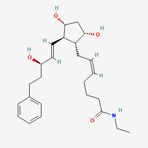 molecular formula C25H37NO4 B601881 (5Z)-7-((1R,2R,3R,5S)-3,5-Dihydroxy-2-((1E,3R)-3-hydroxy-5-phenyl-1-penten-1-yl)cyclopentyl)-N-ethyl-5-heptenamide CAS No. 1163135-92-9