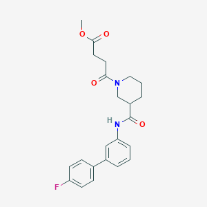 molecular formula C23H25FN2O4 B6018831 methyl 4-(3-{[(4'-fluoro-3-biphenylyl)amino]carbonyl}-1-piperidinyl)-4-oxobutanoate 