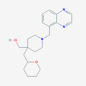 [1-(5-quinoxalinylmethyl)-4-(tetrahydro-2H-pyran-2-ylmethyl)-4-piperidinyl]methanol