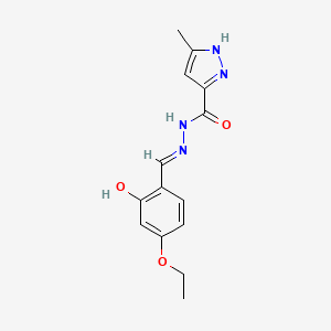 N'-[(E)-(4-ethoxy-2-hydroxyphenyl)methylidene]-3-methyl-1H-pyrazole-5-carbohydrazide