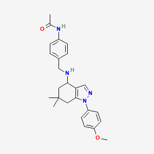 N-[4-({[1-(4-methoxyphenyl)-6,6-dimethyl-4,5,6,7-tetrahydro-1H-indazol-4-yl]amino}methyl)phenyl]acetamide