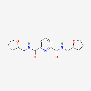 molecular formula C17H23N3O4 B6018890 N,N'-bis(tetrahydro-2-furanylmethyl)-2,6-pyridinedicarboxamide 