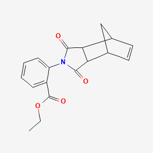 molecular formula C18H17NO4 B6018927 ethyl 2-(1,3-dioxo-1,3,3a,4,7,7a-hexahydro-2H-4,7-methanoisoindol-2-yl)benzoate 