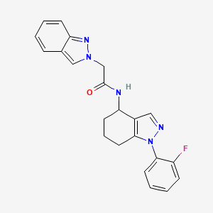 N-[1-(2-fluorophenyl)-4,5,6,7-tetrahydro-1H-indazol-4-yl]-2-(2H-indazol-2-yl)acetamide