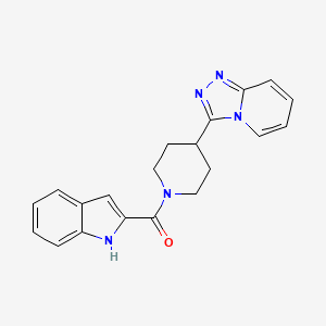 molecular formula C20H19N5O B6018962 1H-indol-2-yl[4-([1,2,4]triazolo[4,3-a]pyridin-3-yl)piperidin-1-yl]methanone 